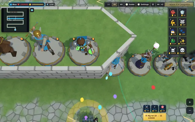 Pack Garnison : de vrais soldats animés tiennent les tours.