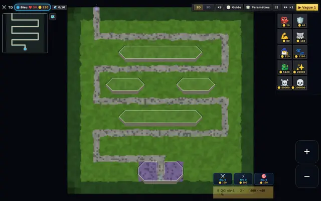 Le rendu 2D, léger, pour les petites machines.